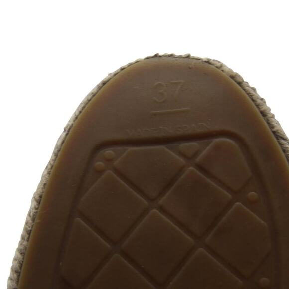 Chanel Espadrille 37 Double Stacked Mother Of Pearl Flats CC-S0207P-C020 - Picture 9 of 10